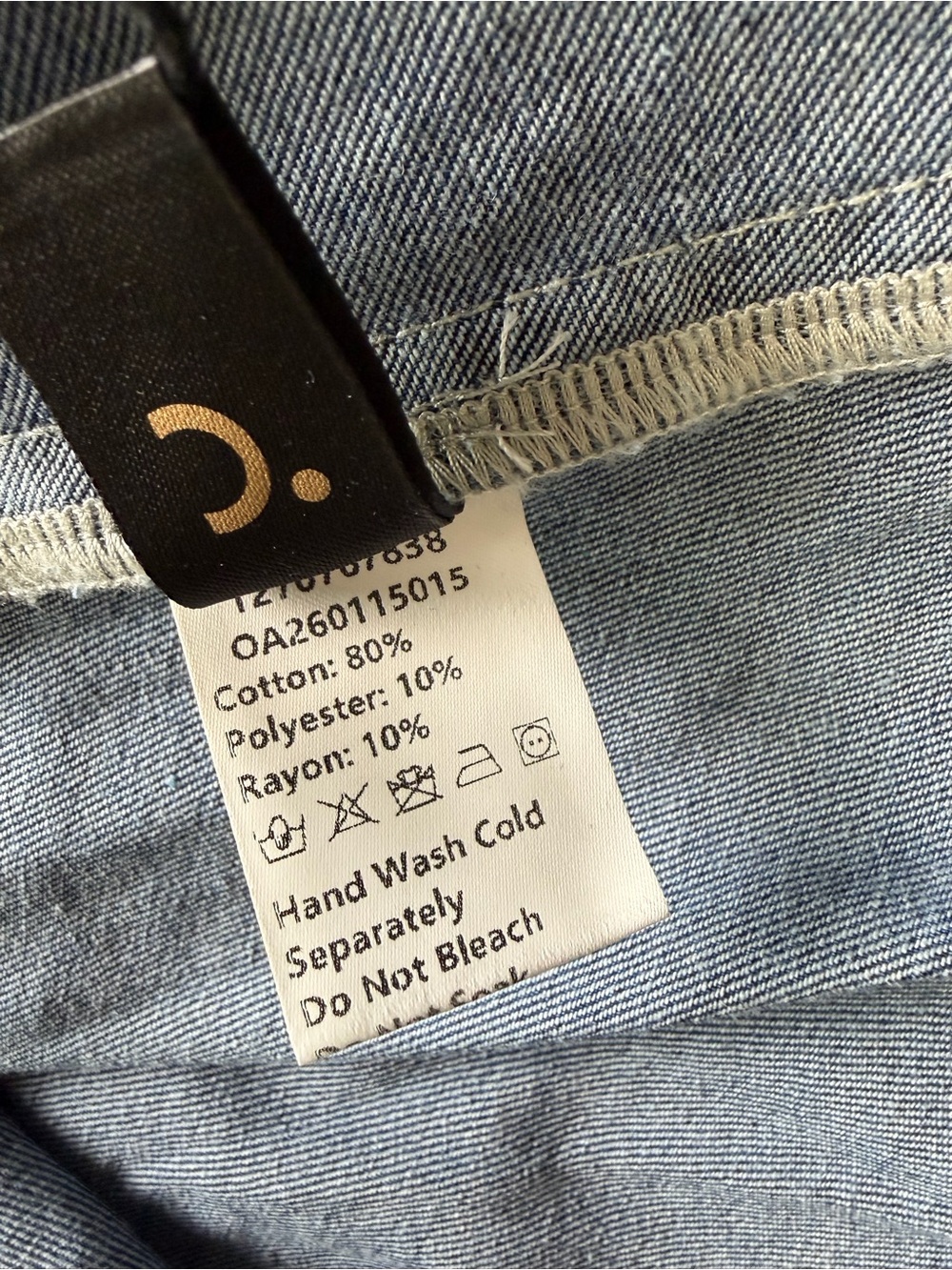 Commense Blue Denim Square Neck Tie Front Cotton Blend Midi Dress Small NWT - Picture 10 of 11